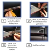Mey İthalat®  Mavi Araba OtoTrim Dekorasyon Şeridi Kauçuk Elastik Kolay Kurulum 5 metre Şerit Bant