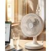 Mey İthalat® Mini Masaüstü Vantilatör Sessiz Çalışan 2 Kademeli Fan Otomatik Salınımlı