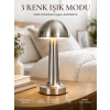 Mey İthalat® Modern Mantar Masa Lambası Dokunmatik 3 Işık Modlu Şarjlı Kablosuz LED Yeni Nesil
