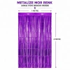 Mey İthalat® Mor Metalize Parti Perdesi 100x200 cm – Kapı ve Arka Fon Perdesi