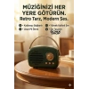 Mey İthalat®  Nostaljik Retro Bluetooth  - FM Radyo, USB ve Bluetooth Kablosuz Hoparlör