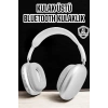 Mey İthalat® P9 Plus Kablosuz Kulak Üstü Bluetooth Kulaklık Beyaz Yüksek Ses Kaliteli