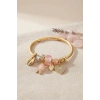 Mey İthalat® Pembe Balık Model Gold Renk Charmlı Bileklik