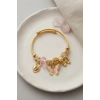 Mey İthalat® Pembe Kelebek Charmlı Bileklik