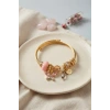 Mey İthalat® Pembe Kelebek Model Charmlı Bileklik