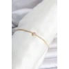 Mey İthalat® Pirinç Gold Renk Pembe Damla Model Su Yolu Kadın Bileklik