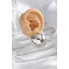 Mey İthalat® Pirinç Gümüş Renk Kadın Küpe