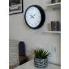 Mey İthalat® Pure Time Black 40 Cm Metal Duvar Saati