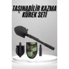 Mey İthalat® Pusulalı Katlanabilen Portatif Çantalı Mini Kazma Kürek Seti
