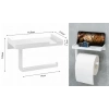 Mey İthalat® Raflı Yapışkanlı Tuvalet Kağıdı Askılığı