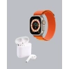 Mey İthalat® S8 Ultra Akıllı Saat ve Bluetooth Kablosuz Kulaklık 2’li Set Yeni Nesil