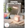 Mey İthalat® Şarj Edilebilir LED Masa Lambası Kablosuz Taşınabilir Gece Lambası