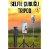Mey İthalat® Selfie Çubuğu Tripod Kumandalı Telefon Tutucu Siyah
