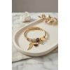 Mey İthalat® Siyah Baykuş Model Gold Renk Charmlı Bileklik