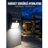 Mey İthalat® Solar Güneş Enerji Panelli Sensörlü Lamba Enerji Tasarruflu
