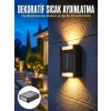 Mey İthalat® Solar Güneş Enerjili Çift Taraflı Duvar Lambası Çift Taraflı Duvar Lamba Güneş Enerjili Yeni Nesil