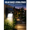 Mey İthalat® Solar Lamba Giriş, Bahçe Yol Avlu Hareket Sensörlü Led Parlak Gece Su Geçirmez