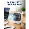 Mey İthalat® Taşınabilir Masaüstü Fan Ayarlanabilir Açılı Şarjlı Tasarım