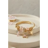 Mey İthalat® Tavşan Model Gold Renk Pembe Charmlı Bileklik