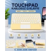 Mey İthalat® Touchpad Tüm Cihazlara Uyumlu Bluetooth Klavye Touchpad Slim Kablosuz Wifi Q Klavye