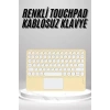 Mey İthalat® Touchpad Uyumlu Bluetooth Klavye Slim Kablosuz Wifi Q Klavye