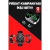 Mey İthalat® TWS Bluetooth Kulaklık ve Akıllı Saat Uyku Takibi Nabız Ölçer Uzun Pil Ömrü