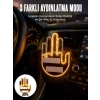 Mey İthalat® Uzaktan Kumandalı El Orta Parmak Led Araç Camına Özel Yeni Nesil