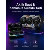 Mey İthalat® Yeni Nesil Akıllı Saat Ve Bluetooth Kulaklık Titreşim Bildirimleri Uyku Takibi