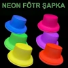 Neon Partisi Turuncu Renk Plastik Fötr Şapka
