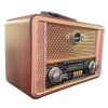 Retro, Nostaljik, Ahşap Tasarım Bluetooth Hoparlörlü, Şarjlı, Taşınabilir Otantik Tasarımlı FM/AM Destekli Radyo NS8098