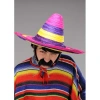 Sombrero Meksika Şapkası Renkli Örme Hasır Yetişkin Boy