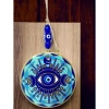 Tek Gözlü Piramit Desenli Nazar Boncuklu Duvar Süsü