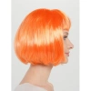 Turuncu Renk Parti Peruğu Küt Saç