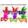 Tüylü Kağıt Karnaval Maskesi (639lı Set)