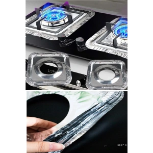 20 Adet Ocak Üstü Koruyucu Leke Önleyici Isıya Dayanıklı Yıkanabilir Ocak Gözü Izgara Koruyucu Folyo