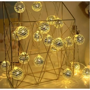 2m 10 LED Pilli Disko Toplu Işık