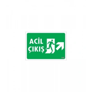 Acil Çıkış Uyarı Levhası 17,5x25 KOD: 946