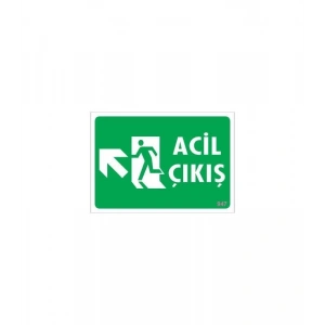 Acil Çıkış Uyarı Levhasi 25x35 KOD: 947