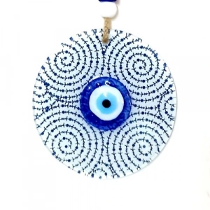 Altın Boynuz Modeli Nazar Füzyon Cam Duvar Dekoru