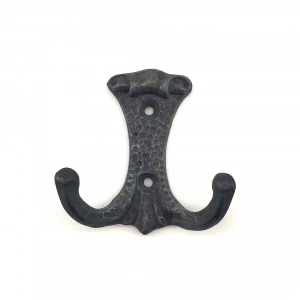 Antika Tarz Dekoratif Pirinç Anıt Çiftli Vestiyer Askı - 85x72 Mm, Oksit