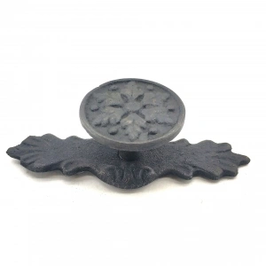 Antika Tarz Dekoratif Pirinç Çiçek Düğme - 27x70 Mm, Oksit