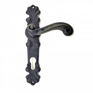 Antika Tarz Dekoratif Pirinç Okyanus Yale Kapı Kolu - 230x46 Mm, Oksit
