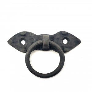 Antika Tarz Dekoratif Pirinç Yaprak Mobilya Kulbu, Kapı Kilit Halkası - 80 Mm, Oksit