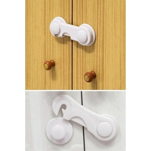 Bebek Çocuk Güvenliği Çekmece Ve Dolap İçin Kendiliğinde Yapışkanlı Vidasız Kapak Kilidi