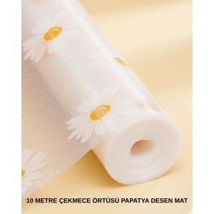 BFS 10 Metre Papatya Desenli Kaymaz Dolap ve Çekmece İçi Mat