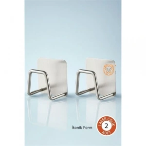 BFS 2li Banyo ve Mutfak Askı Seti - SUS304 Çelik Ultra Güçlü Yapışkanlı Askı