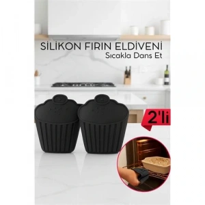 BFS 2 li Isıya Dayanıklı Silikon Fırın Eldiveni – Profesyonel Mutfak Koruması