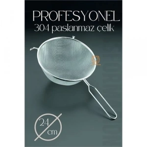 BFS 24 Cm Süzgeç 304 Paslanmaz Çelik