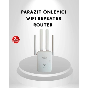BFS 300Mbps WiFi Menzil Genişletici 4 Antenli WPA3 Güvenlikli Priz Tipi Repeater