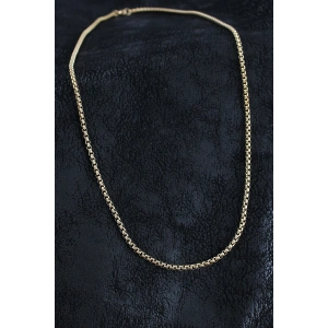 BFS 316L Çelik Örme Zincir Model Gold Renk Erkek Kolye